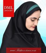 مقنعه تل دار سبز لجنی کد 46 - Image 3