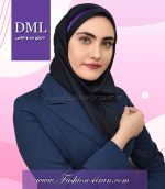 مقنعه تل دار بنفش کد 46