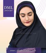 مقنعه تل دار بنفش کد 46 - Image 5