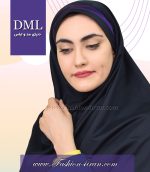 مقنعه تل دار بنفش کد 46 - Image 4