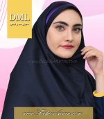 مقنعه تل دار بنفش کد 46 - Image 3