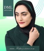 مقنعه تل دار سبز لجنی کد 46