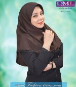 مقنعه قهوه ای سوخته کد 10