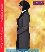 مانتو شلوار مشکی طوسی کد 104 - Image 7
