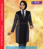 مانتو شلوار مشکی طوسی کد 104 - Image 6