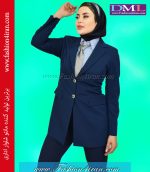 کت شلوار فیونا سرمه ای روشن کد 104 - Image 4