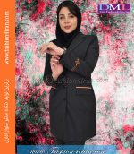 مانتو شلوار نوک مدادی نارنجی کد 109 - Image 2