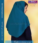 مقنعه کرپ رنگ فیروزه ای کد 11 - Image 4