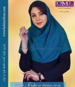 مقنعه کرپ رنگ فیروزه ای کد 11 - Image 2