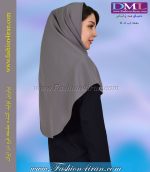 مقنعه کرپ طوسی کد 11 - Image 5