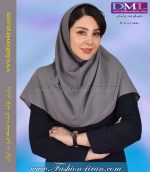 مقنعه کرپ طوسی کد 11