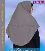 مقنعه کرپ طوسی کد 11 - Image 3