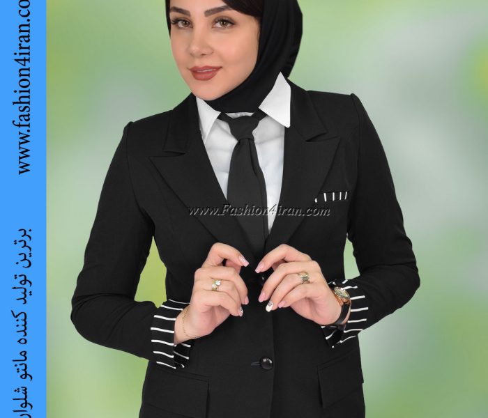 کت شلوار مشکی مازراتی کد 110