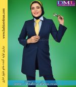 کت شلوار فیونا سرمه ای روشن کد 116 - Image 5
