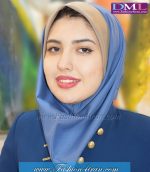 مقنعه اداری آبی تل کرم کد 13