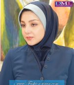 مقنعه اداری تل طوسی روشن کد 13 - Image 3