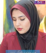 مقنعه اداری تل زرشکی کد 13 - Image 4