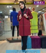 مانتو شلوار مازراتی زرشکی کد 142