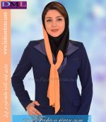 مقنعه فرم کد 18 حریر کرم طلایی