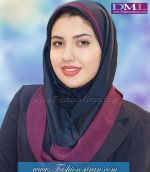 مقنعه حریر بادمجانی کد 21 - Image 2