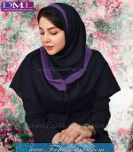 مقنعه حریر بنفش کد 21 - Image 4