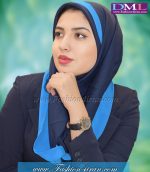مقنعه حریر فیروزه ای کد 21 - Image 2