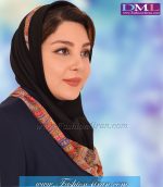 مقنعه حریر طرح دار کد 21