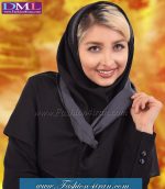 مقنعه حریر طوسی کد 21 - Image 4