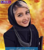 مقنعه حریر طوسی کد 21 - Image 2