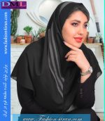 مقنعه حریر طوسی کد 38