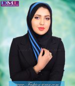 مقنعه حریر فیروزه ای کد 38