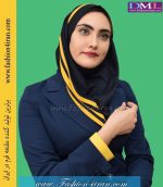 مقنعه حریر زرد کد 38 - Image 2