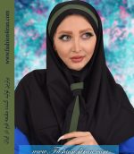 مقنعه کراواتی سبز زیتونی کد 41 - Image 2