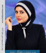 مقنعه کراواتی حریر سفید کد 41