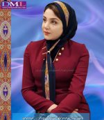 مقنعه کراواتی حریر طرح سنتی کد 41