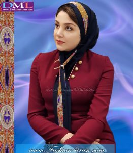 مقنعه کراواتی حریر طرح سنتی کد 41