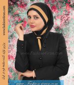 مقنعه کراواتی حریر طلایی کد 41 - Image 2