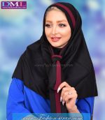 مقنعه کراواتی حریر زرشکی کد 41