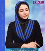 مقنعه با شال آبی کد 42
