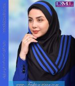 مقنعه اداری با شال آبی کد 42 - Image 2