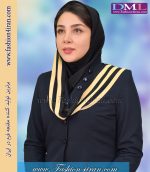 مقنعه حریر شالی طلایی کد 43