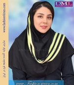 مقنعه حریر شالی طلایی کد 43 - Image 2