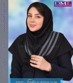 مقنعه حریر شالی طوسی کد 43