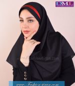 مقنعه با تل قرمز کد46 - Image 3