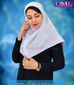 مقنعه سفید تل سفید