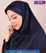 مقنعه با تل سرمه ای