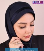 مقنعه با تل سرمه ای کد46 - Image 4