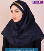 مقنعه با تل طلایی کد46 - Image 2