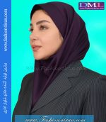 مقنعه بنفش تیره نقاب بنفش تیره کد 47 - Image 5