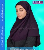مقنعه بنفش تیره نقاب بنفش تیره کد 47 - Image 2